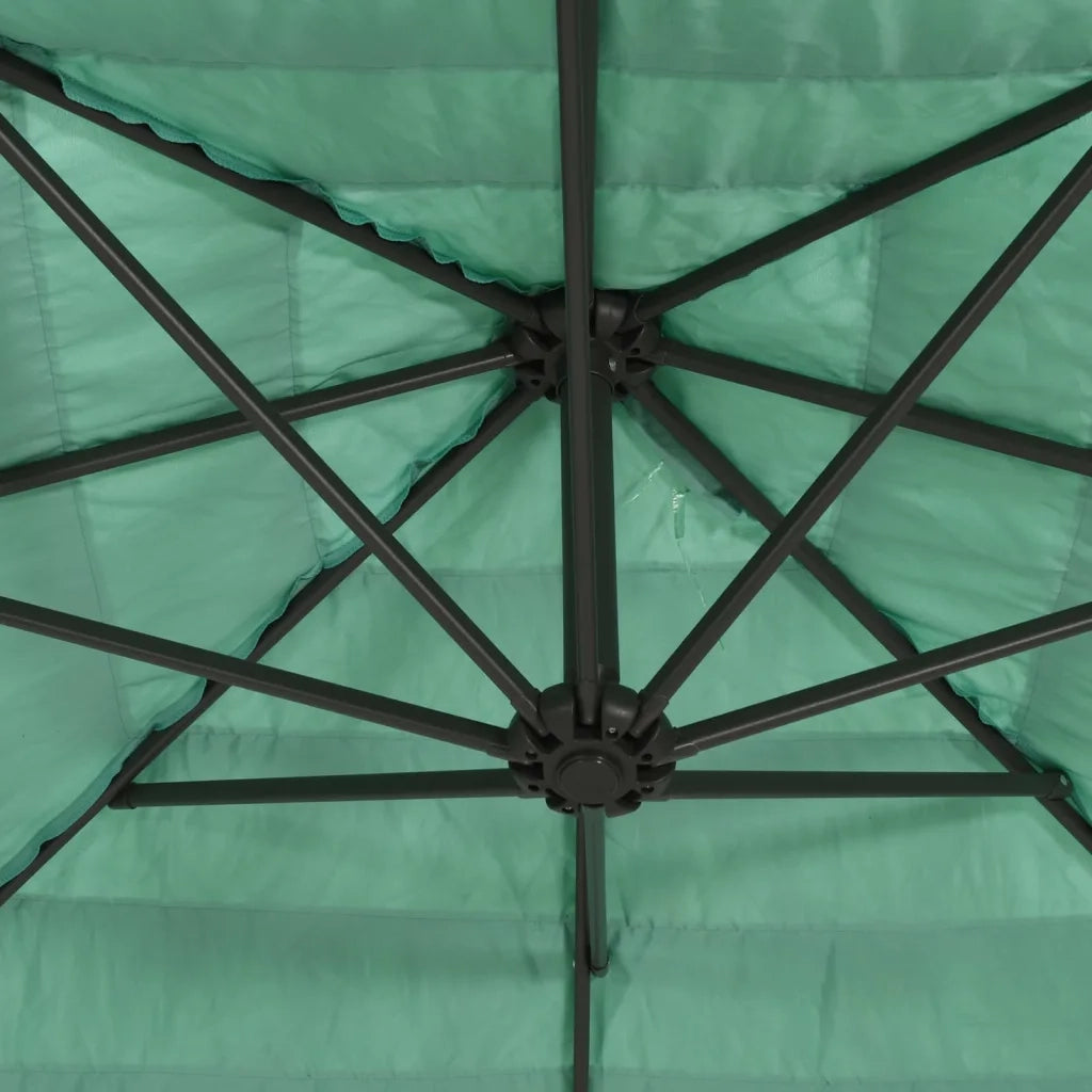 Ombrellone Giardino con Palo in Acciaio Verde 388x388x248 cm 4005115