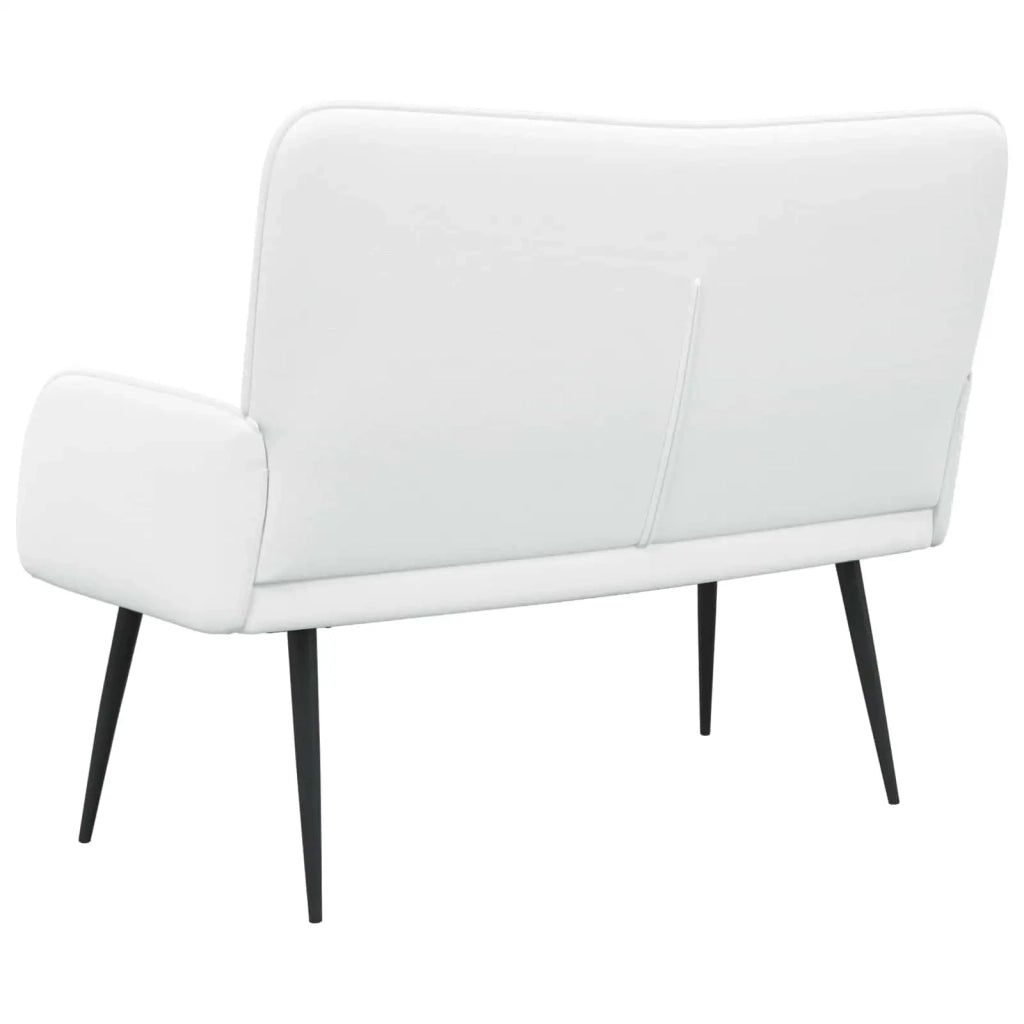 Divano a 2 Posti Bianco 115 x 61 x 87 cm Tessuto 42028911