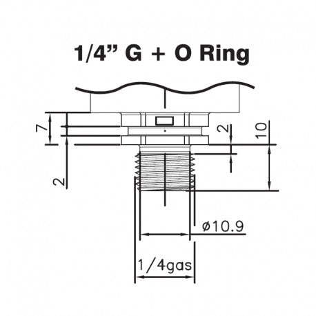 Pressostato sensore di Pressione 0,5 Bar 1/4"  per stufe a Pellet e caldaie