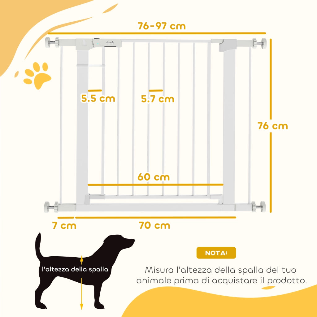 Cancello per Cani Sicurezza ¨C zephmum ¨C Regolabile 76-97cm