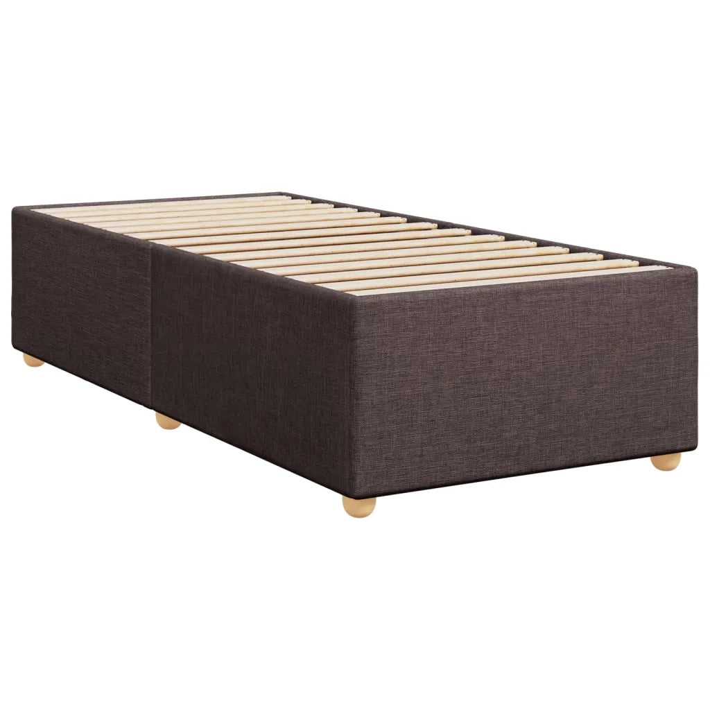 Giroletto a Molle con Materasso Marrone Scuro 80x200 cm Tessuto 3286503