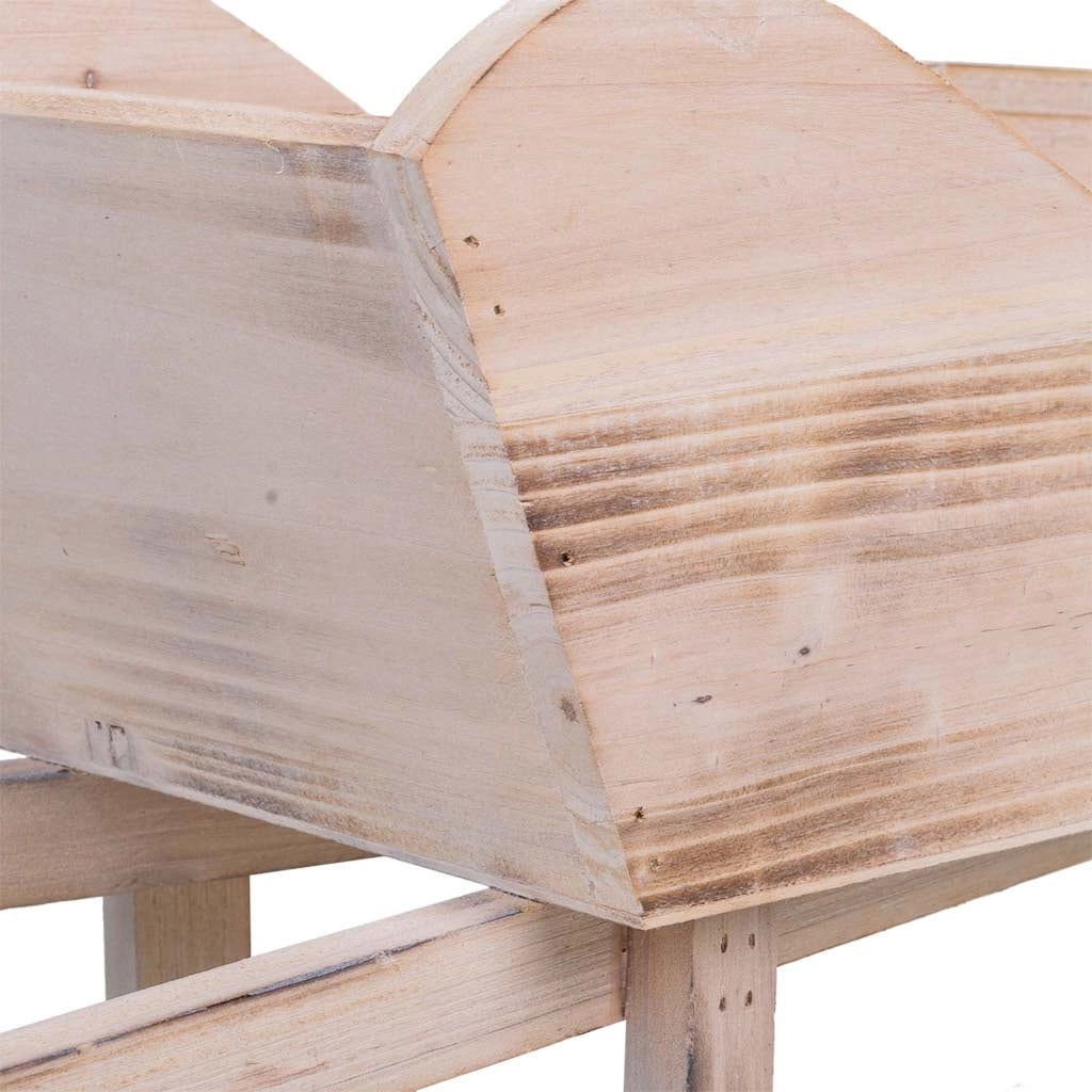 Carrello portafiori in legno marrone 42x15,7x20h
