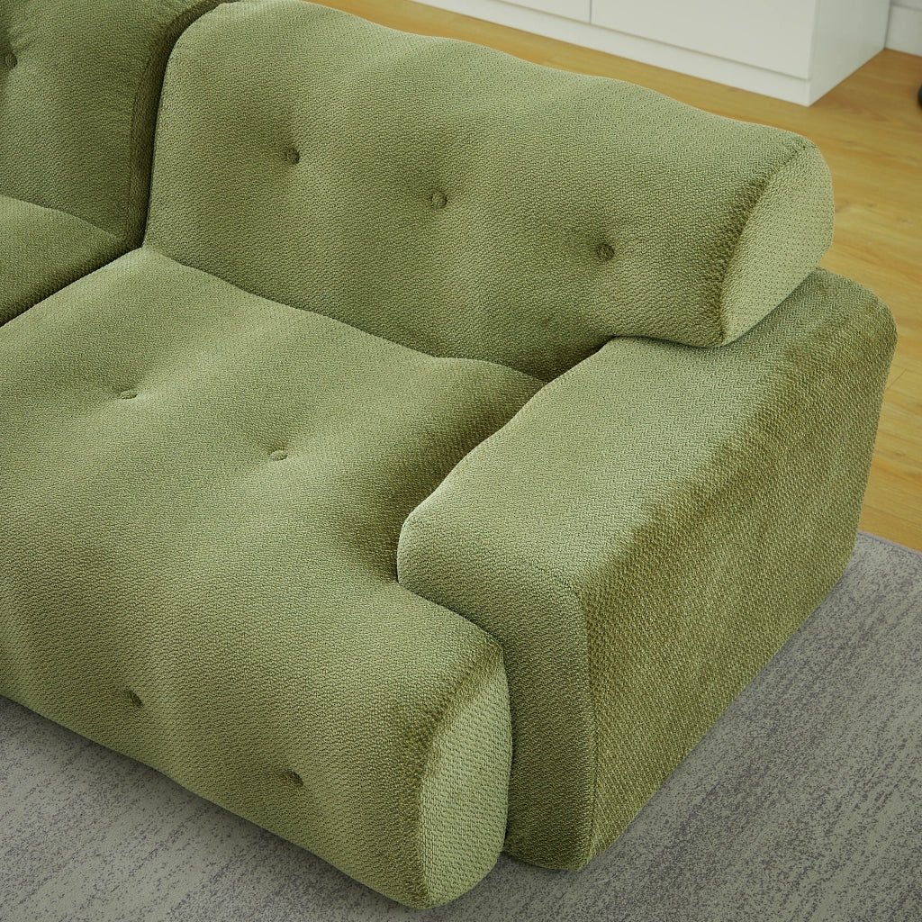 Divano 2 Posti Cloud con Braccioli Larghi e Bottoni ¨C MINIMAL ¨C Verde