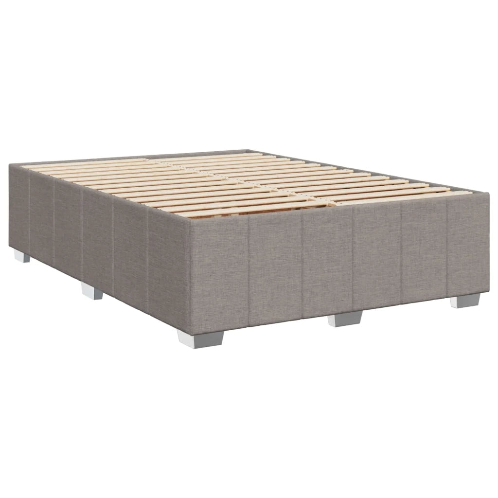 Letto box spring con materasso Tortora 140 x 200 cm Tessuto 3454152
