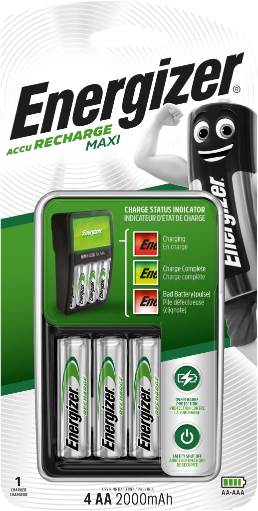 Energizer CARICABATTERIE + 4 STILO POWER PLUS