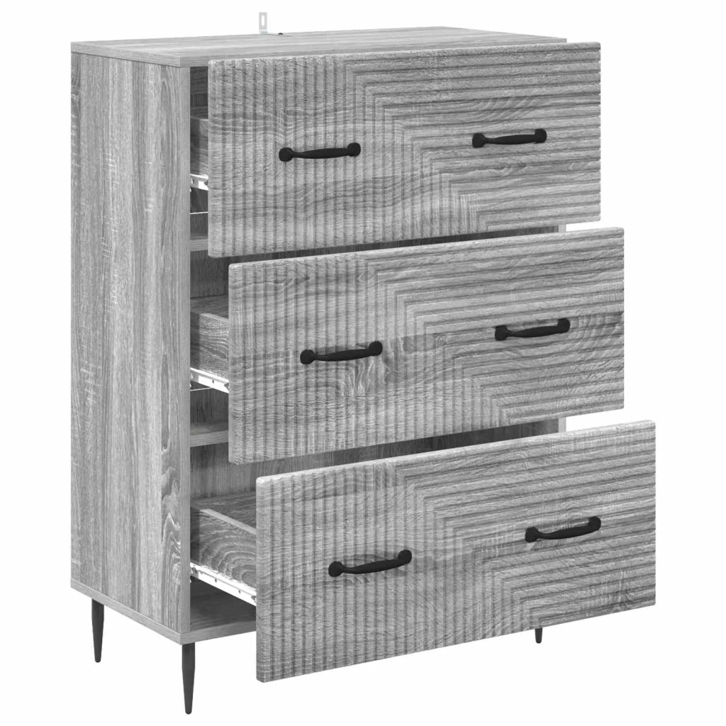 Mobile con Cassetti Sonoma grigio 66 x 34,5 x 89,5 cm 894841