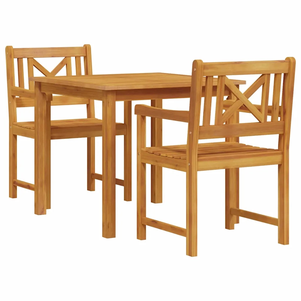Set da Pranzo per Giardino 3 pcs Marrone 3375656