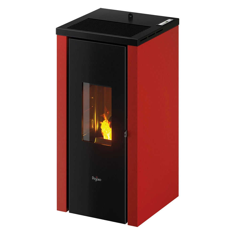 Stufa A Pellet 'Vera 7' Colore Rosso