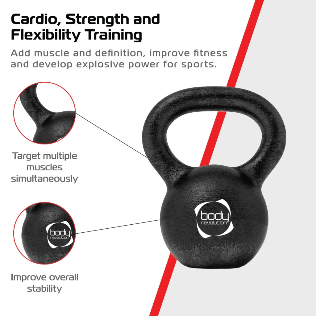 Kettlebell in ghisa 20 kg Body Revolution – Allenamento a casa
