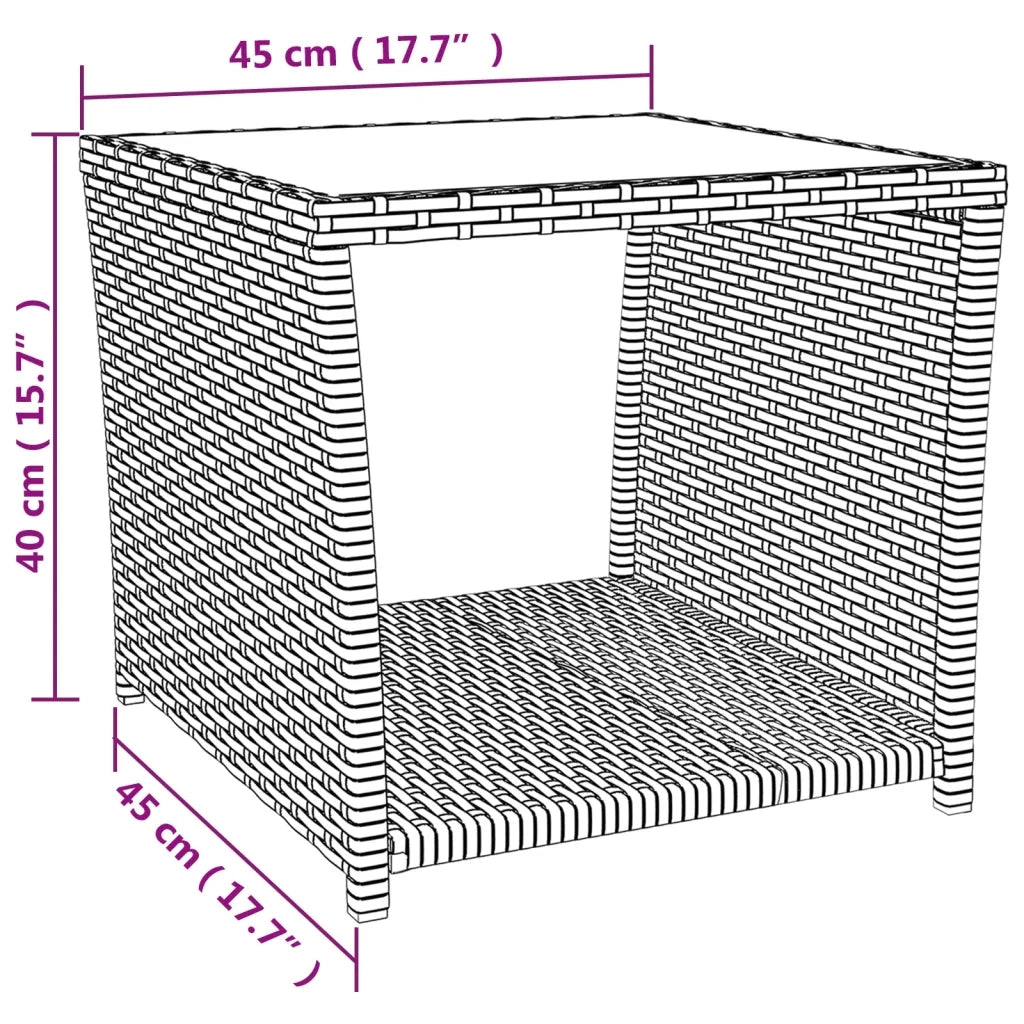 Set Mobili da Giardino 3 pz Nero Polyrattan e Acciaio 3157658