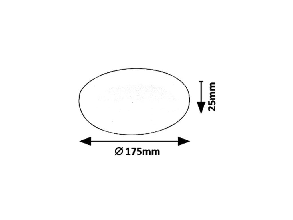 Plafoniera incasso LED 18W 4000K IP65 bianca 17,5