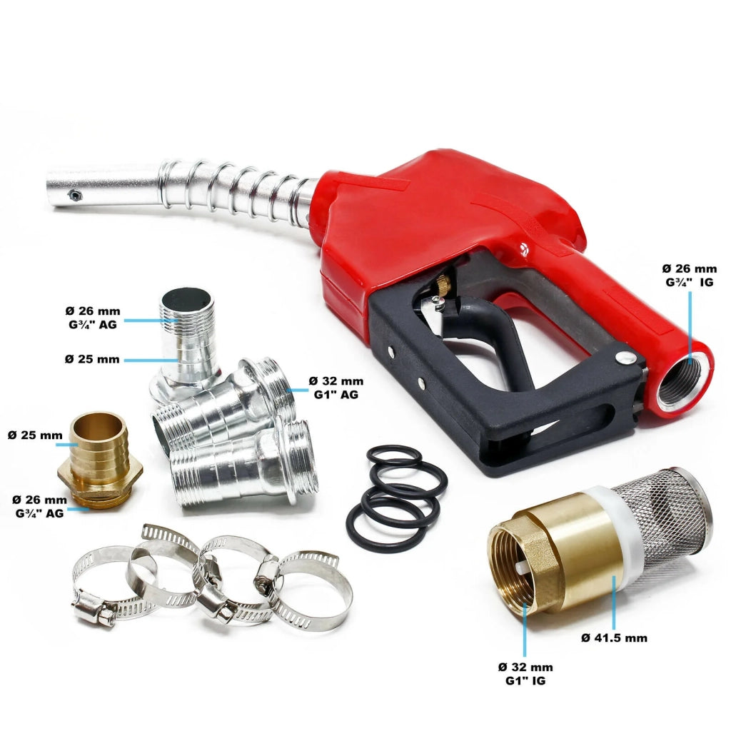 Pompa autoadescante per carburante o biodiesel 230 volt 600 watt 40 l/min mobile con pistola automatica 16_0000607