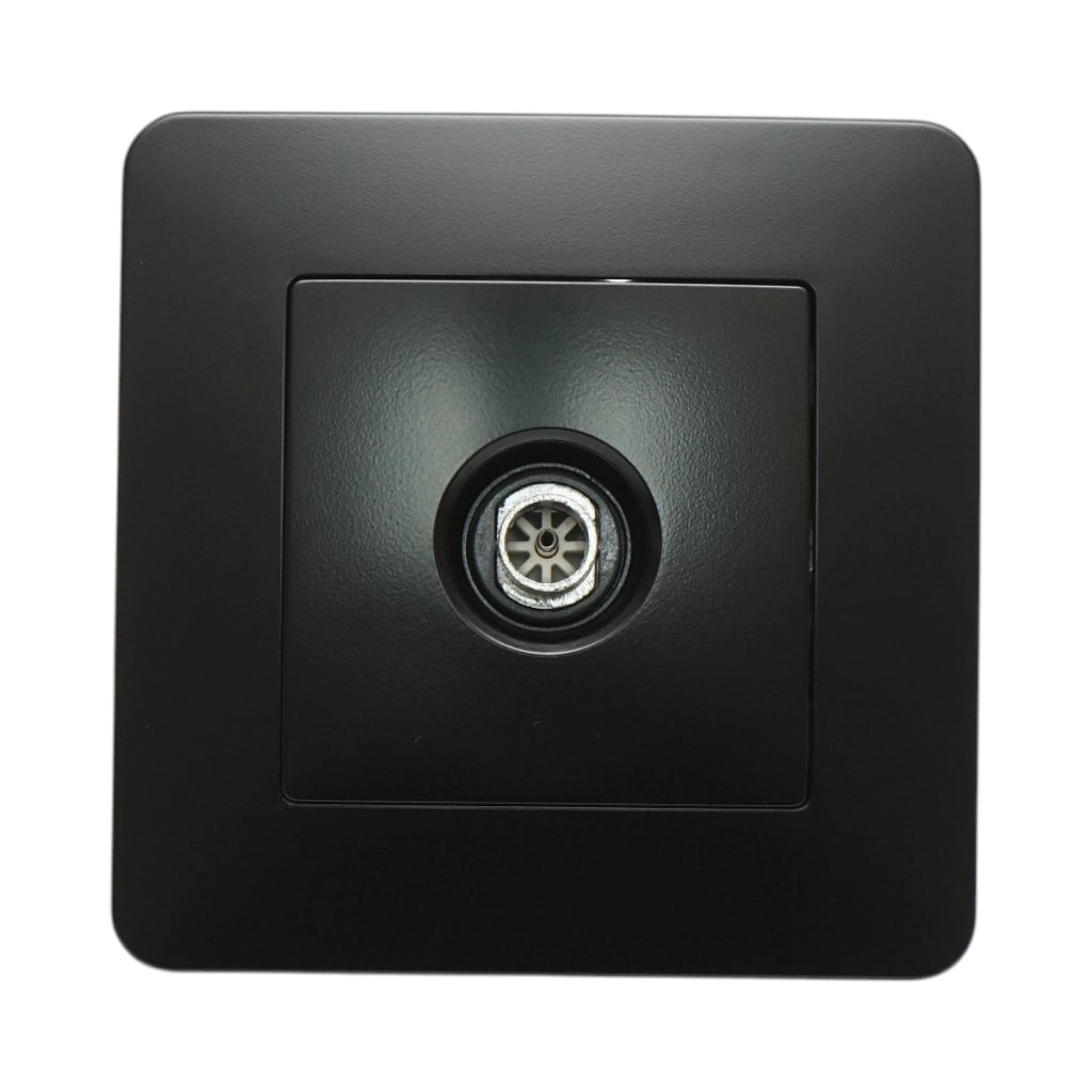 Presa TV da incasso nera PC 80x80mm