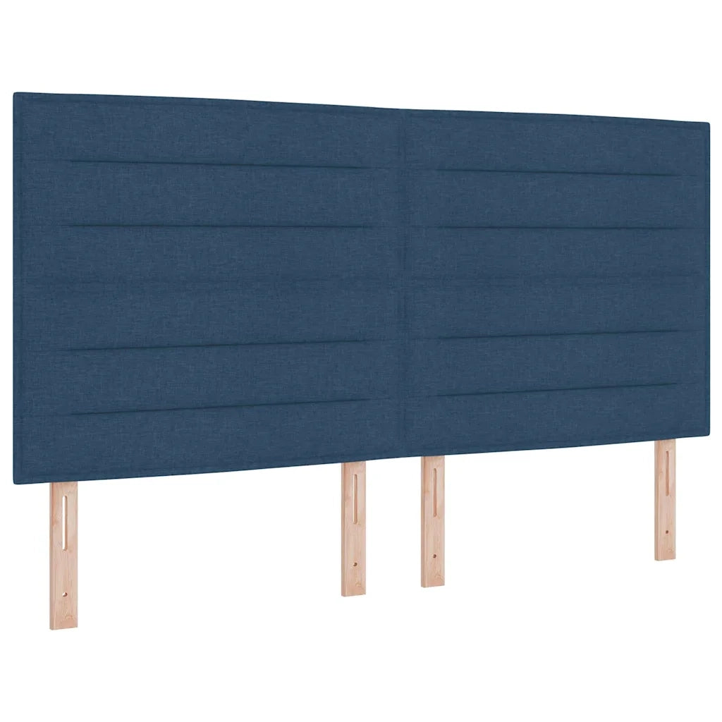 Letto a molle con materasso Blu 180 x 200 cm Tessuto