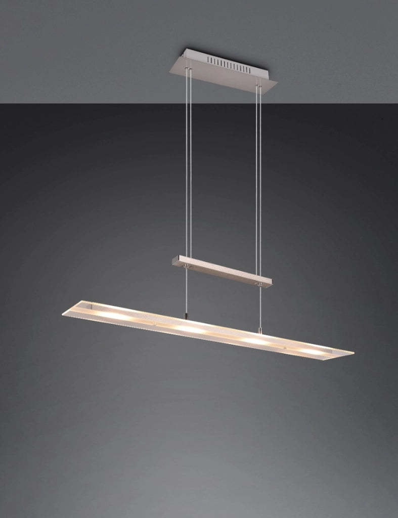 Lampada a sospensione lineare MILOS vetro cromo LED 5W 4L