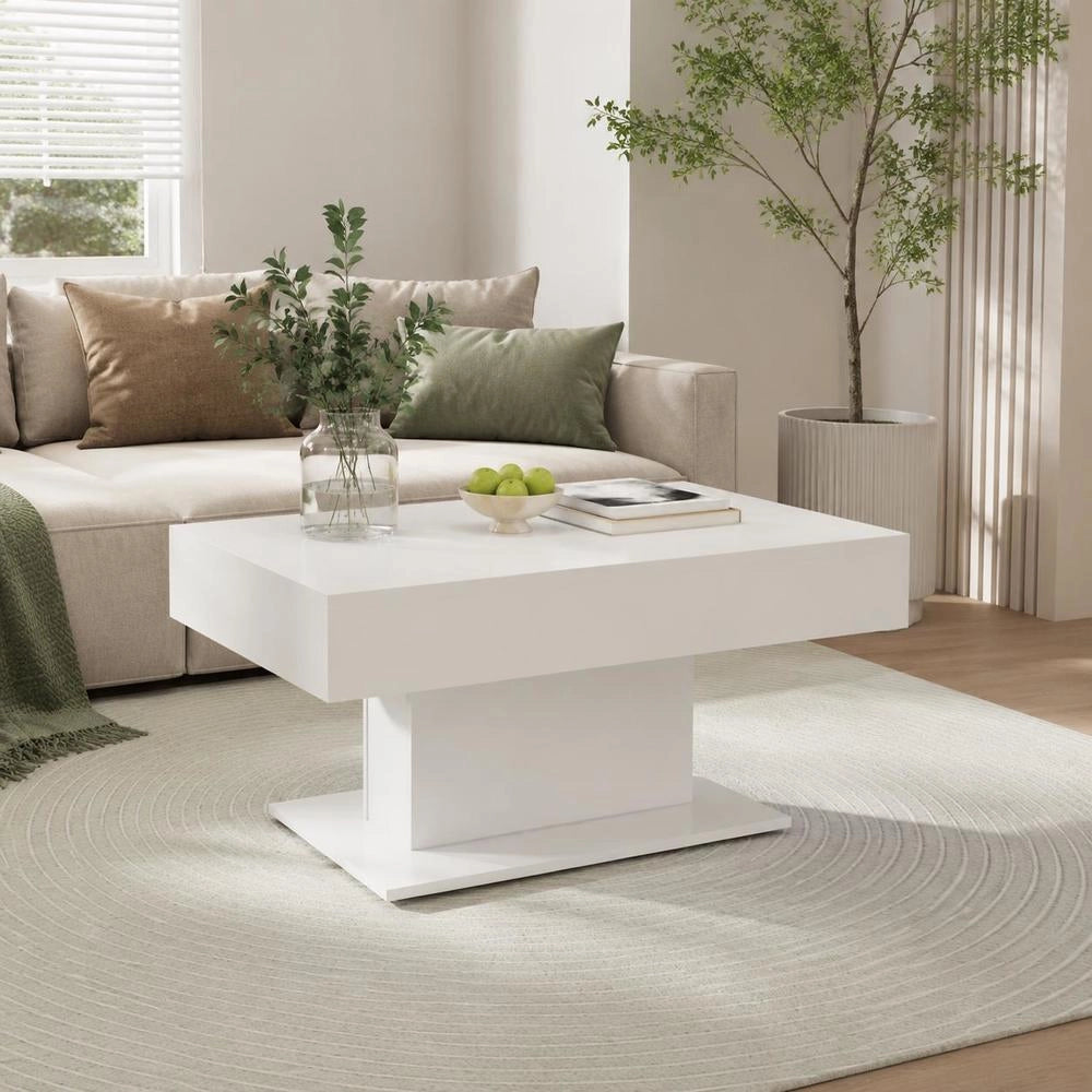 Coffee Table White 96x50x45 Cm Wood Material