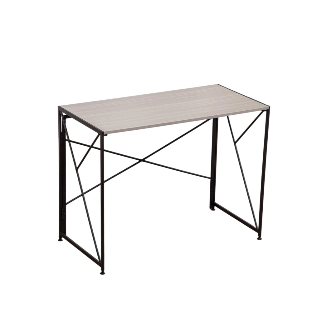 Scrivania pieghevole in MDF con finitura effetto legno, 99x50x75 cm, per piccoli spazi