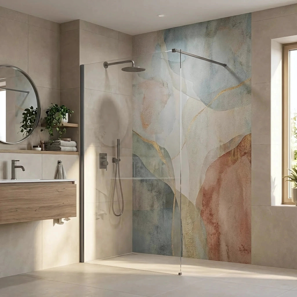 Parete Doccia Rea Flexi Transparent / Titan 130