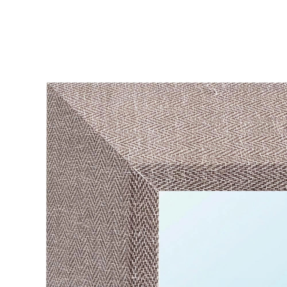 Specchiera Rettangolare con Cornice Sintesi tessuto grigio 127x65 cm. – Eleganza e raffinatezza