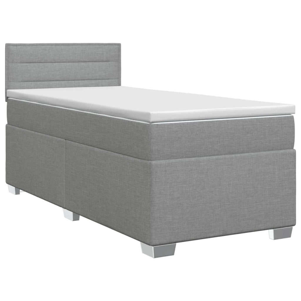 Letto box spring con materasso Grigio Chiaro 100 x 200 cm 3450404