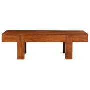 Tavolino da Salotto in Legno Acacia Finitura Ambra 110x55x35 cm 245655