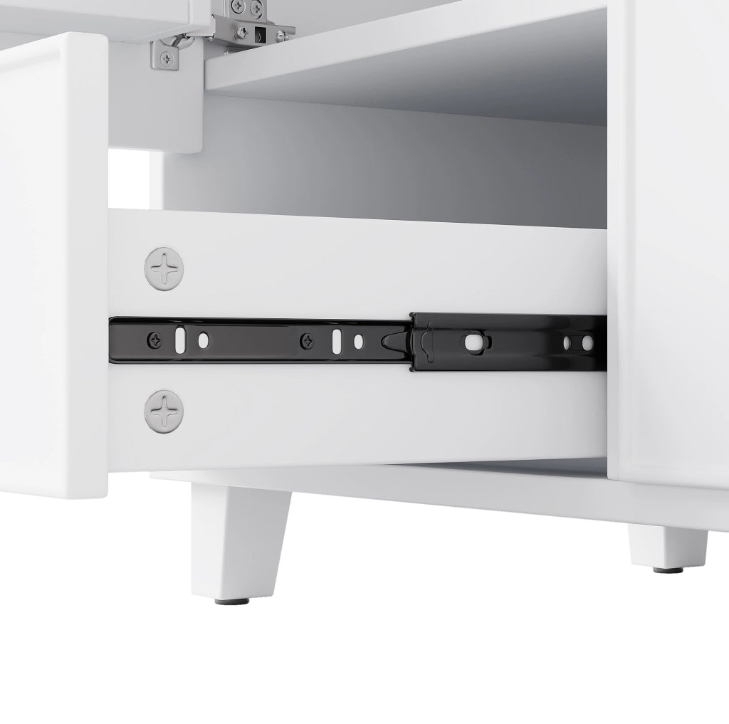 Mobile bagno con lavabo 76;5x47x82 cm bianco in MDF; 2 cassetti