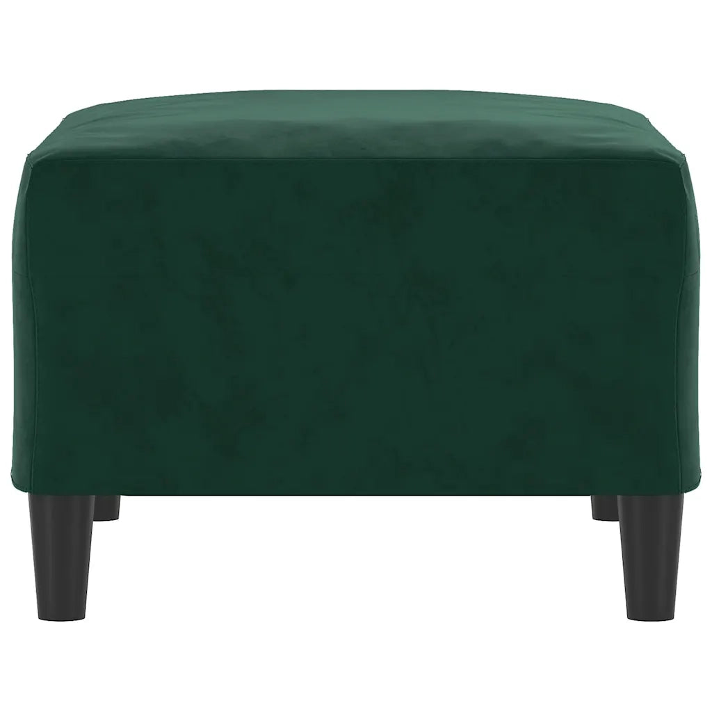 Poggiapiedi Verde Scuro 70x55x41 cm in Velluto 349319