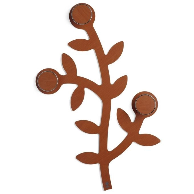Foppapedretti 9900407206 Appendialbero Appendiabiti da Parete 3 Ganci MDF Estendibile colore Noce