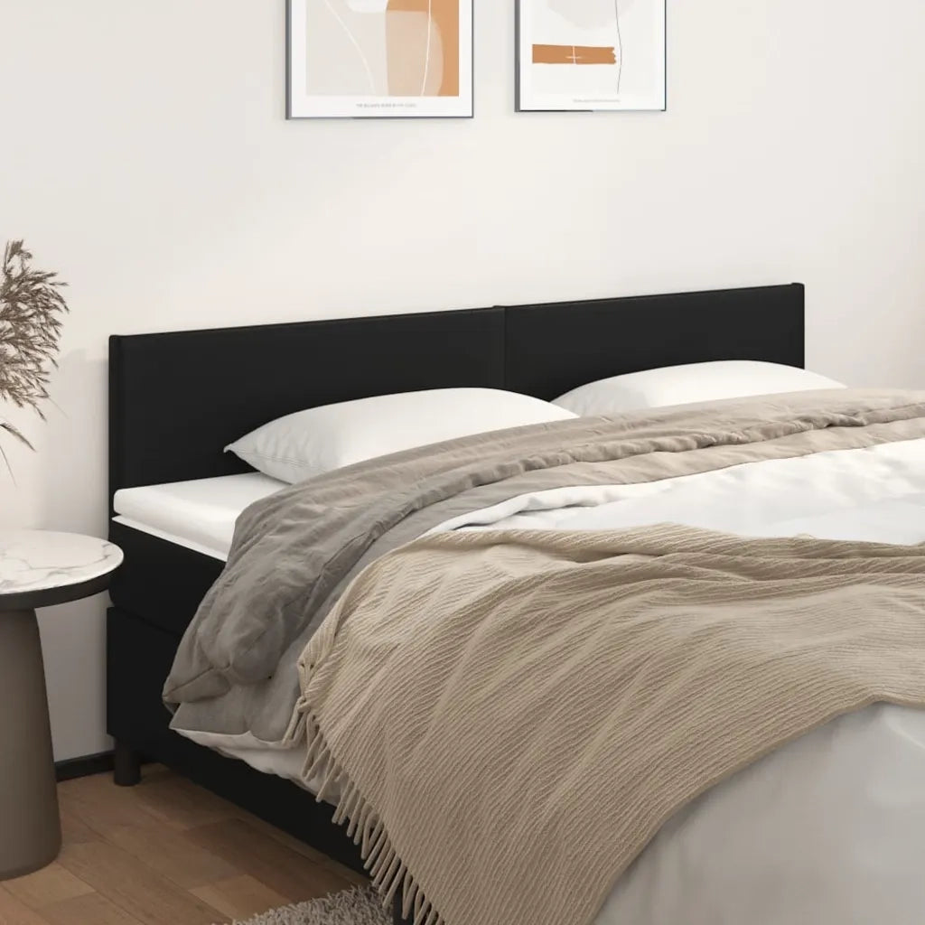 Testiera | Testata Nera 160x5x78/88 cm in Similpelle
