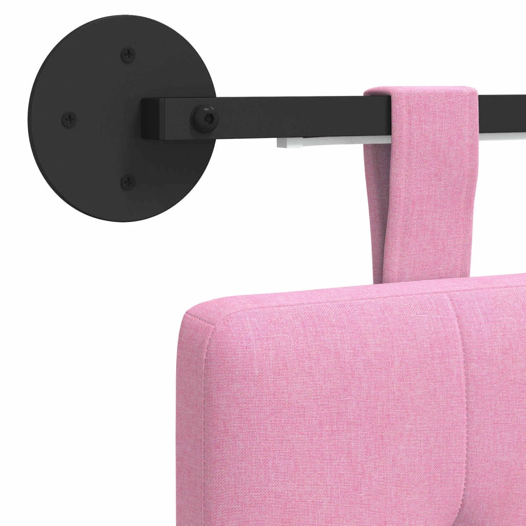 Testiera | Testata sospesa Con luce LED Rosa Tessuto