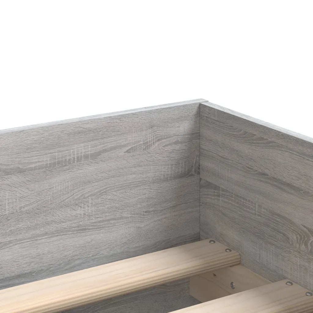 Giroletto con Cassetti-Struttura Letto con contenitore Grigio Sonoma 100x200 cm 121481