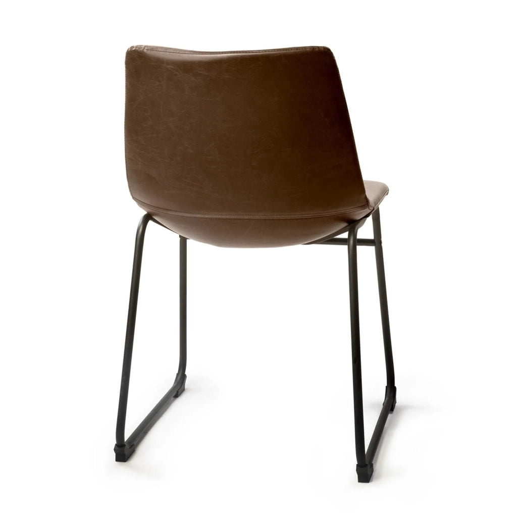LÚZETE - SILLA LENNIX VINTAGE MARRON