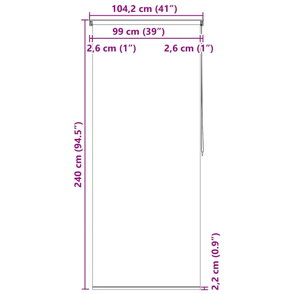 Tenda a rullo | Tenda avvolgibile per Doccia 100x240 cm Bianco