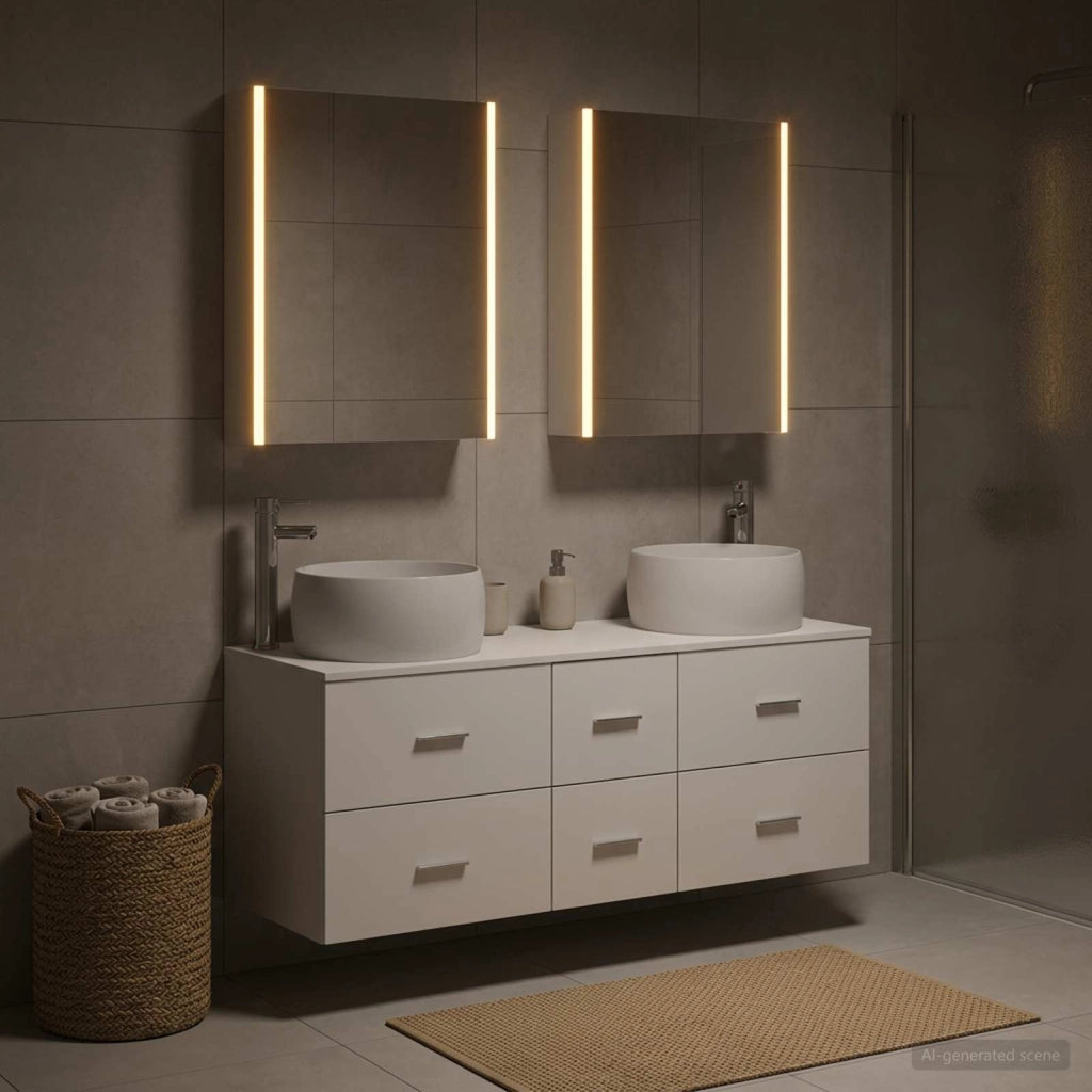 Set di mobili per il bagno 5 pz Bianco 3407047