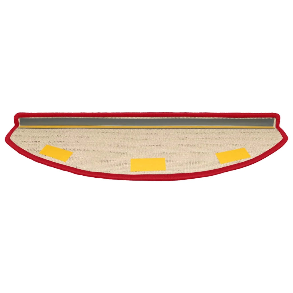 Tappetini per scale autoadesivi 15 pz | Gradini per Scale Rosso 80 x 24,5 x 3,5 cm