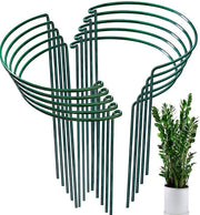 Sostegni per piante da sostenere, 10 pezzi, supporto per piante metallico a forma semicircolare, sostegno per piante da vaso, protezione contro vento e pioggia, dimensioni 40 x 25 cm, contenitore per piante da sostenere