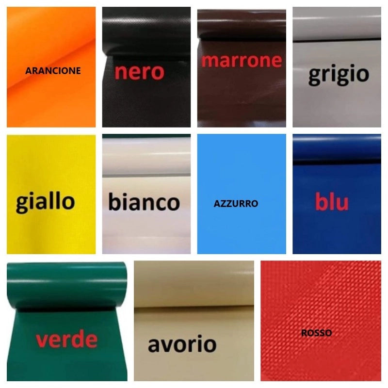 Telo PVC Impermeabile Giallo | Telone Occhiellato 650g/mq | Copertura Esterna | 8x10m | Resistente Protezione Multiuso
