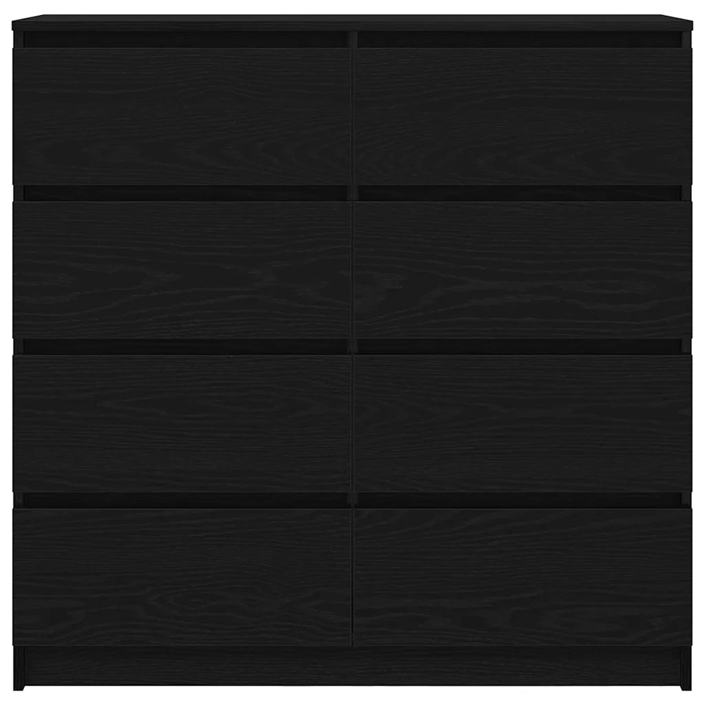 Credenza-Buffet-Armadio da cucina Rovere Nero 100x35x99 cm in Legno Multistrato