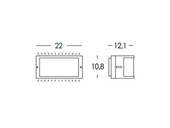 Applique E27 linea bia caffe'