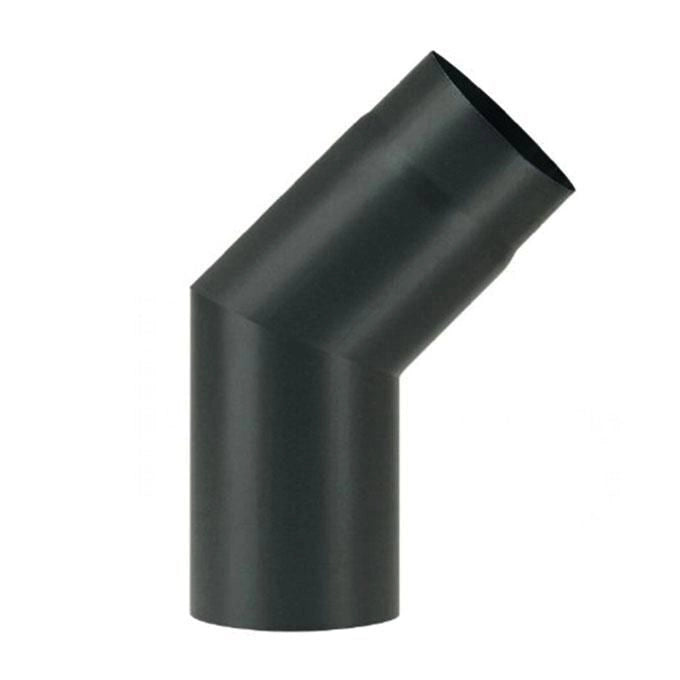 ALA R40200350268 ALASMALTO top Gomito in Acciaio per Stufe a Legna 45° Diametro 120 mm Spessore 1,5 mm con Rivestimento in Smalto Porcellanato TERM colore Nero opaco