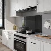Kitchen Backsplash Black 100x60 Cm Tempered Glass