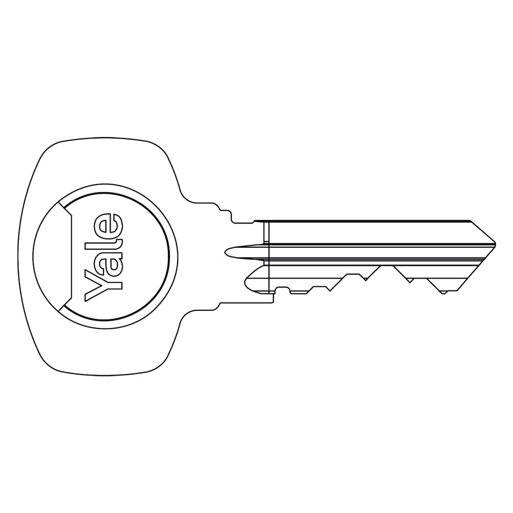 CHIAVE OTTONE NICHELATO profilo destro  - YALE