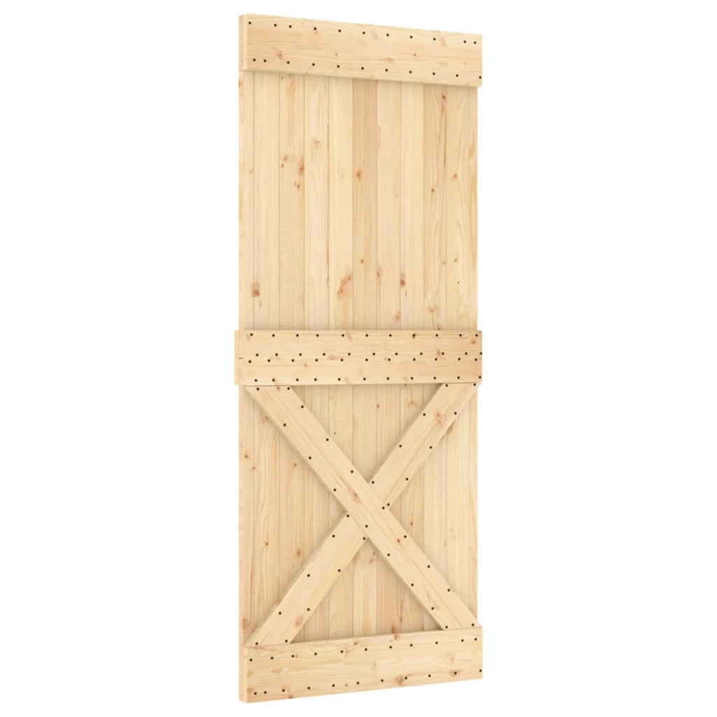 Porta scorrevole Naturale e Bianco 100 x 210 cm 3445175