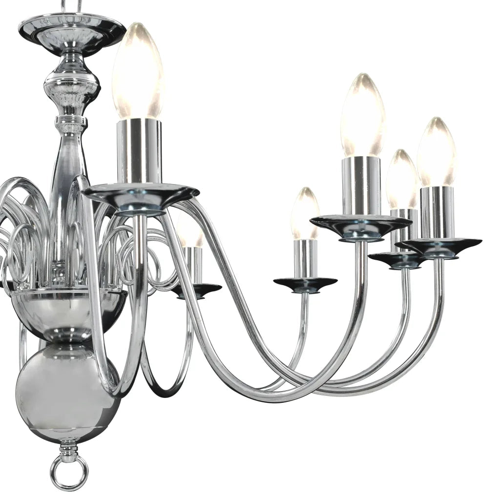 Lampadario classico elegante a 12 lampadine 80 x 45 cm in metallo argentato 02_0046428