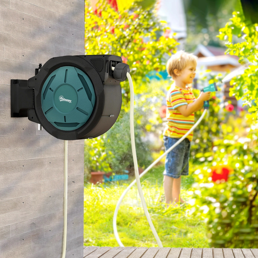 Avvolgitubo da Parete Automatico 25m ¨C Xylo ¨C Verde ? 15mm