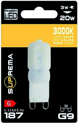 Suprema LAMPADA LED G9 ,Luce calda 3 W - 187 lumen 6.00 pz