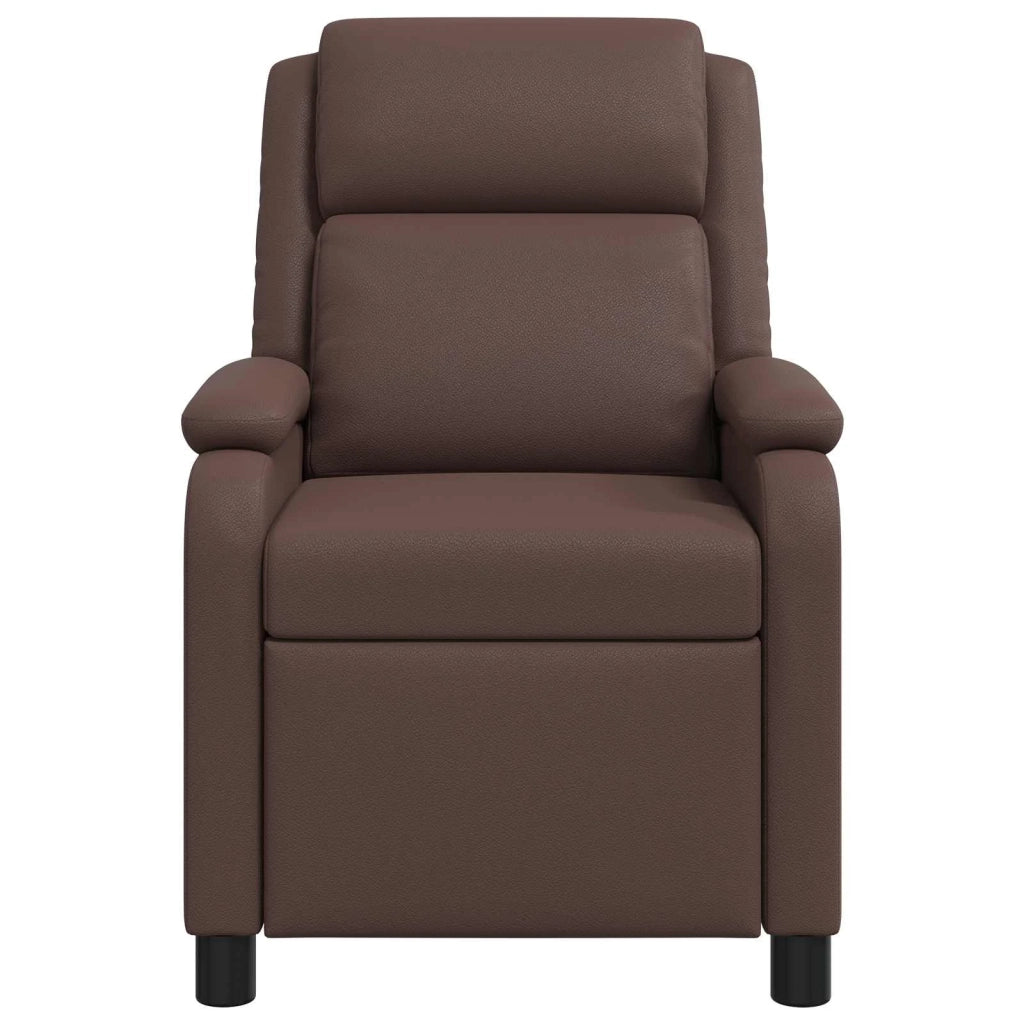 Poltrona Massaggiante Marrone Similpelle 42034863