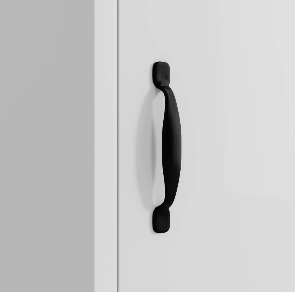 Colonna da bagno 38x26x172,5 cm con 3 cassetti e ripiani regolabili in MDF bianco