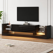 Mobile TV lucido con LED e frontale in vetro, 181 cm