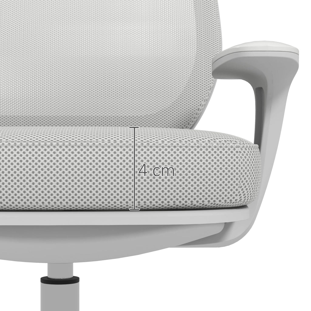 Sedia Poltrona Operativa da Ufficio 55x48x82,5-94,5 cm Tessuto a rete Grigia